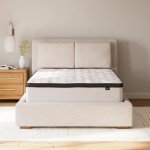 Signature Design by Ashley Queen Size Chime 12 Inch Medium Firm Hybrid Mattress with Cooling Gel Memory Foam for Pressure Relief