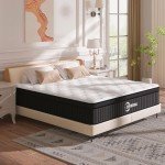 CRYREINA Queen Mattress, 12 Inch Queen Hybrid Mattress in a Box, Upgrade Individually Pocket Springs, Medium Firm, Pressure Relief, Breathable Comfort and Durable, CertiPUR-US Certified