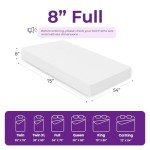 GAESTE 8 Inch Full Cooling Gel Memory Foam Mattress for Cool Sleep Medium Firm CertiPUR-US Certified Foam, Mattress in a Box Pressure Relief Removable Cover No Fiberglass (Full, 8 in)