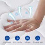 Ruoysun Queen Mattress, 10 Inch Hybrid Queen Bed Mattress in a Box, with Gel Memory Foam and Individual Pocket Springs, Motion Isolation, Strong Edge Support & Pressure Relief, Medium Firm