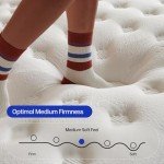 KOULABR Z Queen Size Mattress, 12 Inch Hybrid Mattress in a Box, Gel Memory Foam, Individually Wrapped Pocket Coils Innerspring, Pressure Relief, Medium Firm (12 INCH, Queen (New))