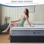 Selene Bedding Full Size Mattresses, 10 Inch Mattress Full with Pocket Spring and Memory Foam for Pressure Relief, Motion Isolation, Edge Support, Medium Firm Mattress in a Box, CertiPUR-US, Grey