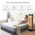 Selene Bedding Full Size Mattresses, 10 Inch Mattress Full with Pocket Spring and Memory Foam for Pressure Relief, Motion Isolation, Edge Support, Medium Firm Mattress in a Box, CertiPUR-US, Grey