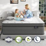 Ruoysun Queen Mattress, 10 Inch Hybrid Queen Bed Mattress in a Box, with Gel Memory Foam and Individual Pocket Springs, Motion Isolation, Strong Edge Support & Pressure Relief, Medium Firm