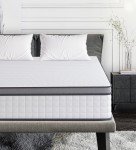 elitspace Queen Mattresses, 10 Inch Queen Size Mattress, Medium Firm Feel Memory Foam & Individual Pocket Springs, Pressure Relief & Support, Hybrid Mattress in a Box, CertiPUR-US Certified