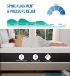 ADDNUSS Queen Mattresses,Memory Foam 10 Inch Hybrid Black Queen Mattress in a Box,Individual Pocket Spring Breathable Comfort for Sleep Supportive and Pressure Relief,CertiPUR-US.