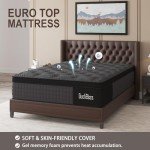Duchessz Queen Mattress, 12 Inch Hybrid Mattresses Black with Gel Memory Foam and Individually Pocket Innerspring Medium Firm for Motion Isolation, Edge Support, 100 Night Trial