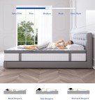 elitspace Queen Mattresses, 10 Inch Queen Size Mattress, Medium Firm Feel Memory Foam & Individual Pocket Springs, Pressure Relief & Support, Hybrid Mattress in a Box, CertiPUR-US Certified