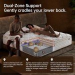 OFFTR z Queen Mattress 14 Inch – Medium Firm Hybrid with Memory Foam for Pressure Relief & Spinal Alignment, Zoned Back Support & Motion Isolation, Edge Support – 365-Night Home Trial