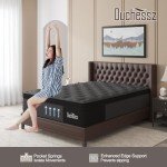 Duchessz Queen Mattress, 12 Inch Hybrid Mattresses Black with Gel Memory Foam and Individually Pocket Innerspring Medium Firm for Motion Isolation, Edge Support, 100 Night Trial
