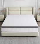 elitspace Queen Mattresses, 10 Inch Queen Size Mattress, Medium Firm Feel Memory Foam & Individual Pocket Springs, Pressure Relief & Support, Hybrid Mattress in a Box, CertiPUR-US Certified