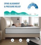 Cejato Queen Mattresses,12 Inch Queen Size Mattress in a Box,Memory Foam Hybrid White Mattress with Provide Support and Improve Sleep Mattresses,Medium Firm,CertiPUR-US.