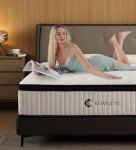 KOANTTI Queen Mattress,12 Inch Queen Size Mattresses Memory Foam Hybrid White Mattress in a Box,with Provide Support and Improve Sleep Mattresses,Medium Firm,CertiPUR-US.