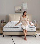 Cejato Queen Mattresses,12 Inch Queen Size Mattress in a Box,Memory Foam Hybrid White Mattress with Provide Support and Improve Sleep Mattresses,Medium Firm,CertiPUR-US.
