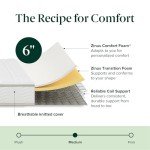 ZINUS 6 Inch Foam and Spring Hybrid Mattress [New Version], Twin, Medium Firmness, Durable Support, Certified Safe Foams & Fabric, Mattress in A Box