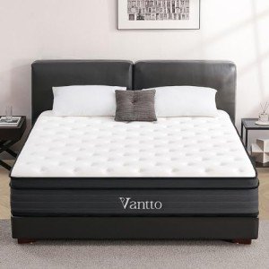 Vantto Full Size Mattress, 12 Inch Memory Foam Hybrid Mattress in a Box with Pocket Springs for Motion Isolation Pressure Relief, 100 Nights Trial, CertiPUR-US