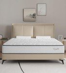 Cejato Queen Mattresses,12 Inch Queen Size Mattress in a Box,Memory Foam Hybrid White Mattress with Provide Support and Improve Sleep Mattresses,Medium Firm,CertiPUR-US.