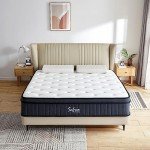 sofree bedding Full Size Mattresses, 12 Inch Memory Foam Hybrid Mattress, Pocket Spring Full Mattress in a Box for Motion Isolation, Strong Edge Support, Pressure Relief, Medium Firm, CertiPUR-US