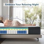 sofree bedding Full Size Mattresses, 12 Inch Memory Foam Hybrid Mattress, Pocket Spring Full Mattress in a Box for Motion Isolation, Strong Edge Support, Pressure Relief, Medium Firm, CertiPUR-US