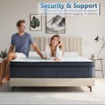 sofree bedding Full Size Mattresses, 12 Inch Memory Foam Hybrid Mattress, Pocket Spring Full Mattress in a Box for Motion Isolation, Strong Edge Support, Pressure Relief, Medium Firm, CertiPUR-US