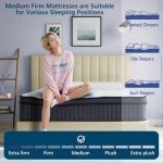 sofree bedding Full Size Mattresses, 12 Inch Memory Foam Hybrid Mattress, Pocket Spring Full Mattress in a Box for Motion Isolation, Strong Edge Support, Pressure Relief, Medium Firm, CertiPUR-US