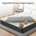 QUENSIYE Mattress,Memory Foam Hybird Queen Mattress in a Box,Mattresses with Individually Wrapped Pocket Springs,Motion Isolation,Pressure Relief,Strong Edge Support,Fiberglass Free (12 Inch, Queen)