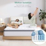 Novilla Queen Mattress, 12 Inch Hybrid Mattress Queen with Comfort Foam,Innerspring Pillow Top Mattresses in a Box, Pressure & Pain Relief, Soft Feel but Supportive