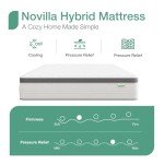 Novilla Queen Mattress, 12 Inch Hybrid Mattress Queen with Comfort Foam,Innerspring Pillow Top Mattresses in a Box, Pressure & Pain Relief, Soft Feel but Supportive