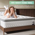 SLEEP100 Queen Mattress 14 Inch, 5-Zone Deep Sleep Firm Mattress with Extra Lumbar & Shoulder Support, Hotel Collection Hybrid Mattresses Pain Relief - Fiberglass Free & No Odor - 365 Night Trial