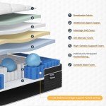 Ruoysun 12 inch Queen Mattress, Medium Plush Hybrid Mattress Queen Size with Gel Memory Foam & Pocket Spring, Cooling & Breathable Bed Mattresses in a Box, 100 Night Sleep Trial, CertiPUR-US Certified