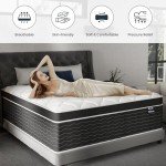 Ruoysun 12 inch Queen Mattress, Medium Plush Hybrid Mattress Queen Size with Gel Memory Foam & Pocket Spring, Cooling & Breathable Bed Mattresses in a Box, 100 Night Sleep Trial, CertiPUR-US Certified
