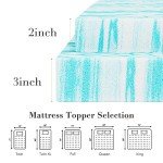 Memory Foam Mattress Topper Queen, 2 Inch Thick Gel Infused Bed Toppers for Queen Size Bed, Soft Mattress Pads for Sleeper Sofa, RV, Camper, CertiPUR-US Certified, Blue