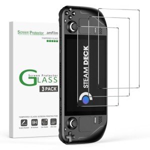 amFilm Tempered Glass Screen Protectors for Steam Deck
