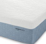 Amazon Basics Memory Foam Mattress, Medium Firm, Cooling Gel, Queen Size Mattress, CertiPUR-US® Certified Foam, 80 x 60 x 12 inches, White/Gray
