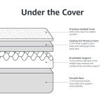 Amazon Basics Memory Foam Mattress, Medium Firm, Cooling Gel, Queen Size Mattress, CertiPUR-US® Certified Foam, 80 x 60 x 12 inches, White/Gray