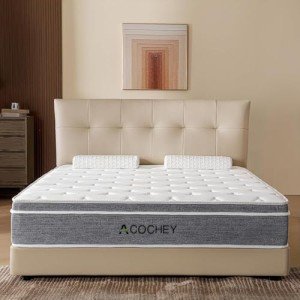 Acochey 12 Inch Queen Mattress, Memory Foam & Spring Cooling Hybrid Mattresses,Medium Firm Bed Mattress in a Box,Quality Comfort Breathable,Pressure Relief, Fiberglass Free,CertiPUR-US