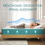 SWBVS Firm Full Mattress, 10" Cooling-Gel Memory Foam & Pocket Spring Hybrid, Firm Feel, Full Size, CertiPUR-US Certified