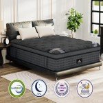 Queen Size Mattress, 14 Inch Deluxe Hybrid Queen Mattress in a Box, Medium Firm Mattresses With Gel Memory Foam & Pocket Springs, Pressure Relief, Cooling, Extra Edge Support [Upgraded Support]