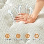 Selene Bedding Full Size Mattresses, 10 Inch Mattress Full with Pocket Spring and Memory Foam for Pressure Relief, Motion Isolation, Edge Support, Medium Firm Mattress in a Box, CertiPUR-US, White