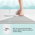 Novilla Cooling Mattress Topper Queen Size,Mattress Pad with Deep Pocket for 8-21" Mattress,Soft Pad Cover for Back Pain Relief,3D+7D Down Alternative Bed Topper for Hot Sleepers
