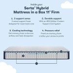 Serta Sleeptrue Firm 11" Queen Hybrid Mattress in a Box, Cooling, Breathable, and Pressure Relieving - 100 Night Trial, CertiPUR-US Certified and 10 Year Limited Warranty