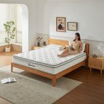 Selene Bedding Full Size Mattresses, 10 Inch Mattress Full with Pocket Spring and Memory Foam for Pressure Relief, Motion Isolation, Edge Support, Medium Firm Mattress in a Box, CertiPUR-US, White