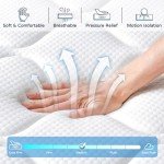 SIMARTH 12 Inch Queen Size Mattress in a Box, Strengthen Gel Memory Foam Hybrid Queen Mattresses with Motion Isolation & Pressure Relief, Strong Edge Support, Medium Firm
