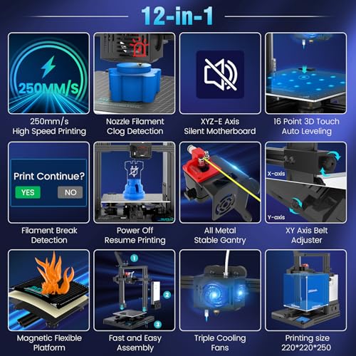 SUNLU T3 FDM 3D Printer: High-Speed, Clog Detection, Auto-Leveling