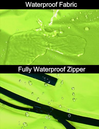 BALEAF Men's Waterproof Windbreaker Jacket, Neon Yellow