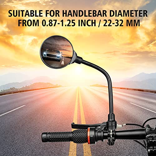 Adjustable Bike Handlebar Mirrors - 2 Pack