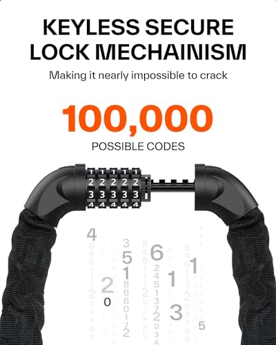 Heavy Duty 5-Digit Combination Bike Lock 3.2ft