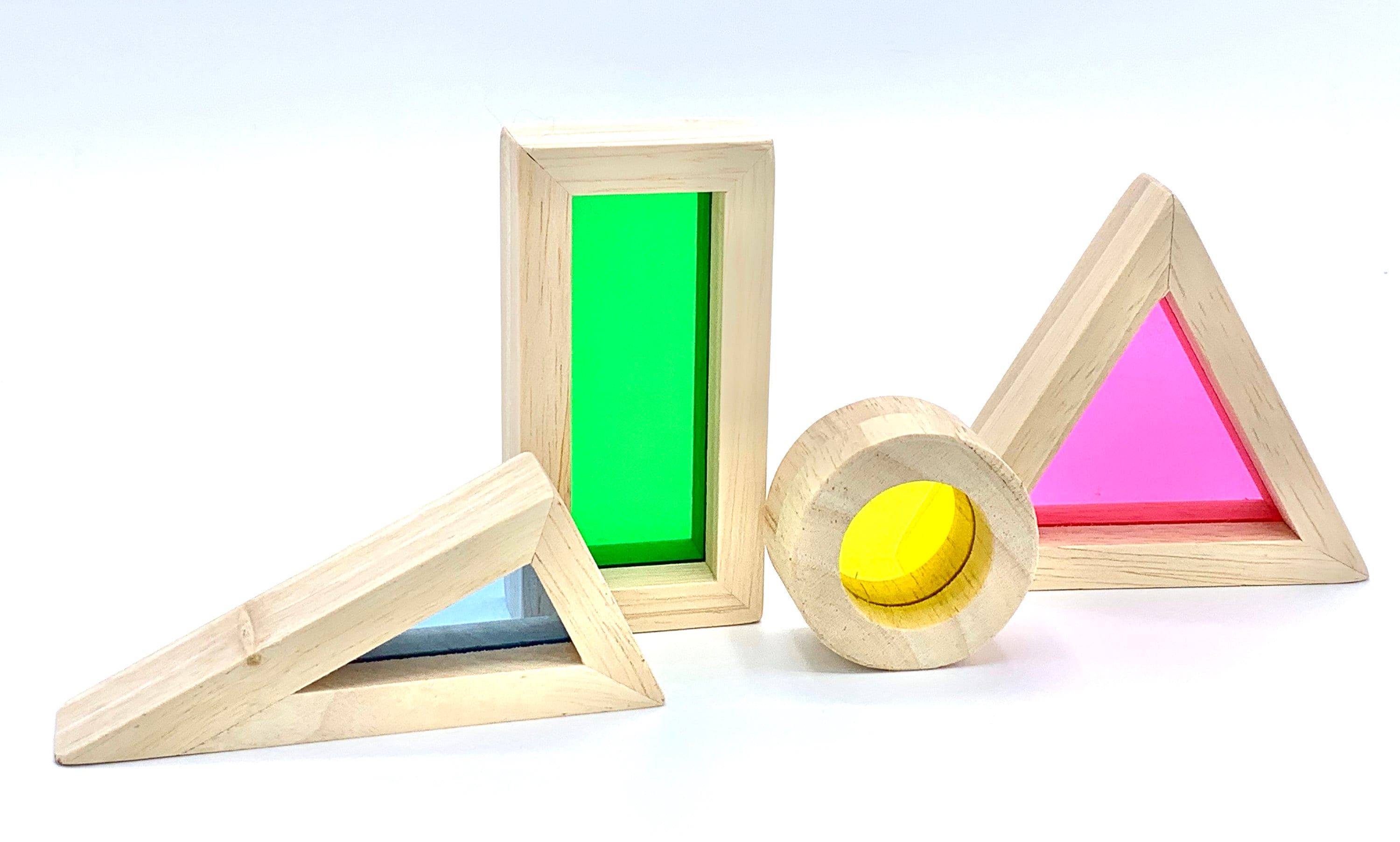 Montessori Sensory Wooden Building Blocks Set