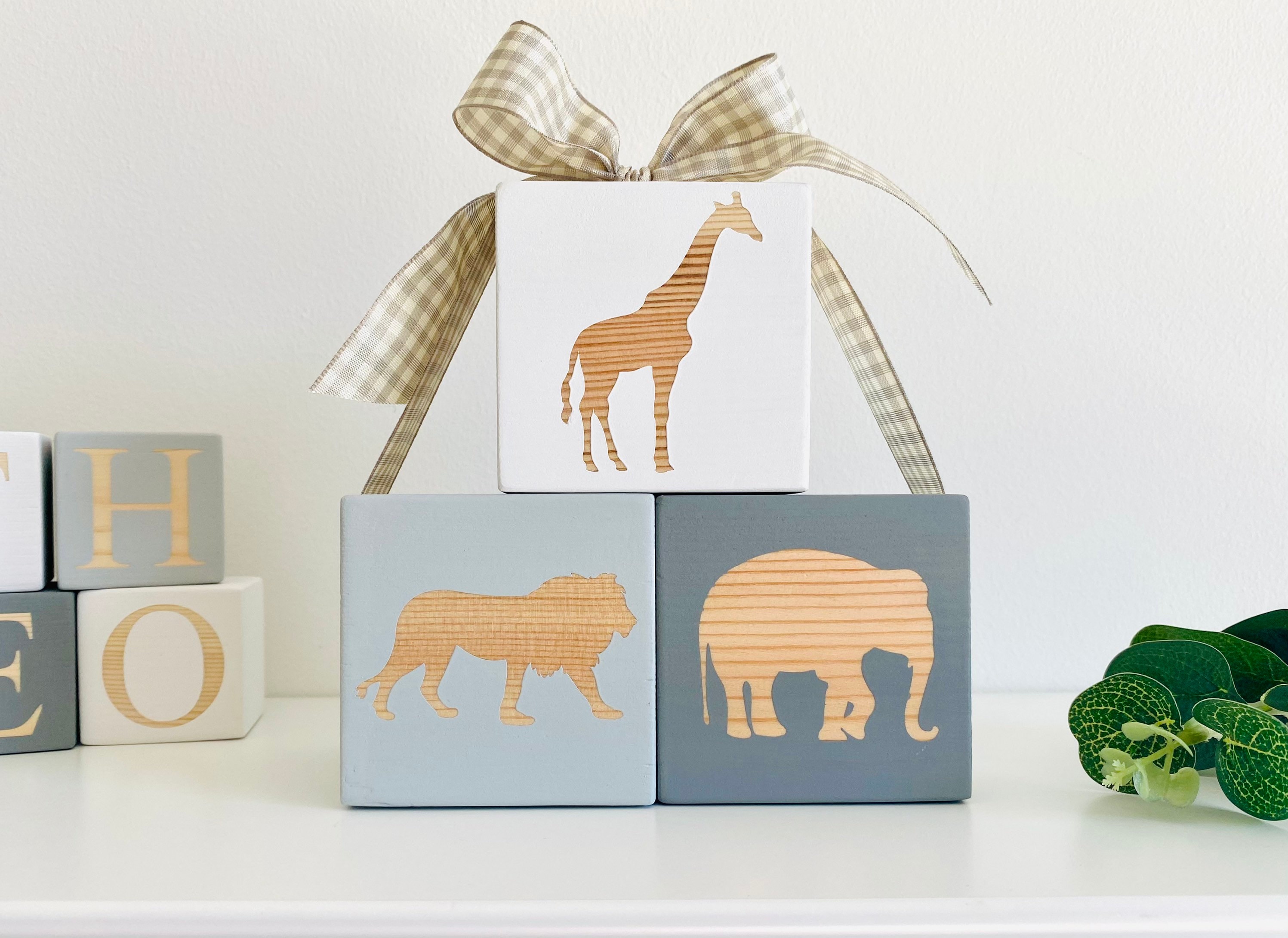 Jungle Safari Animal Building Blocks for Nursery