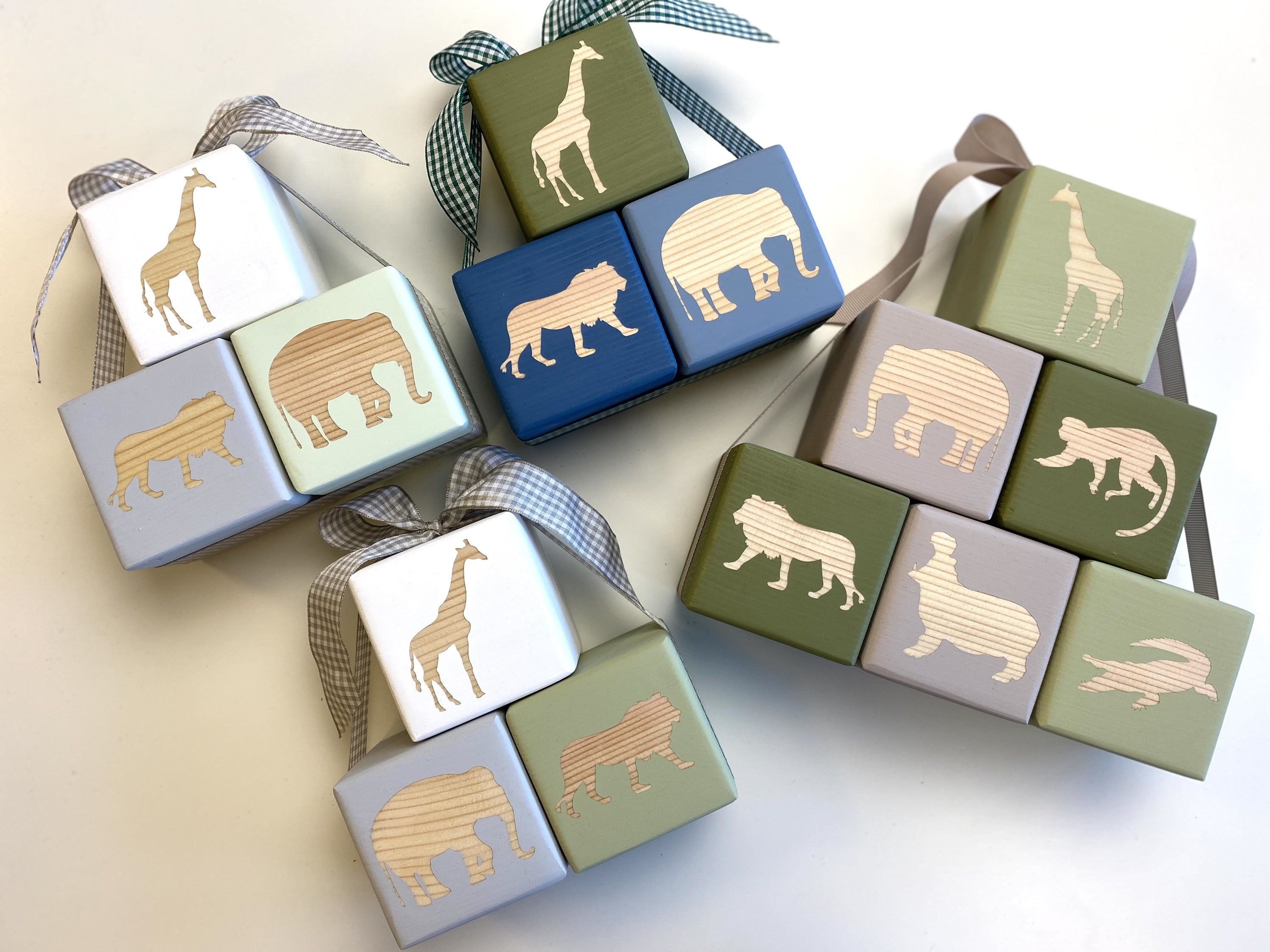 Jungle Safari Animal Building Blocks for Nursery